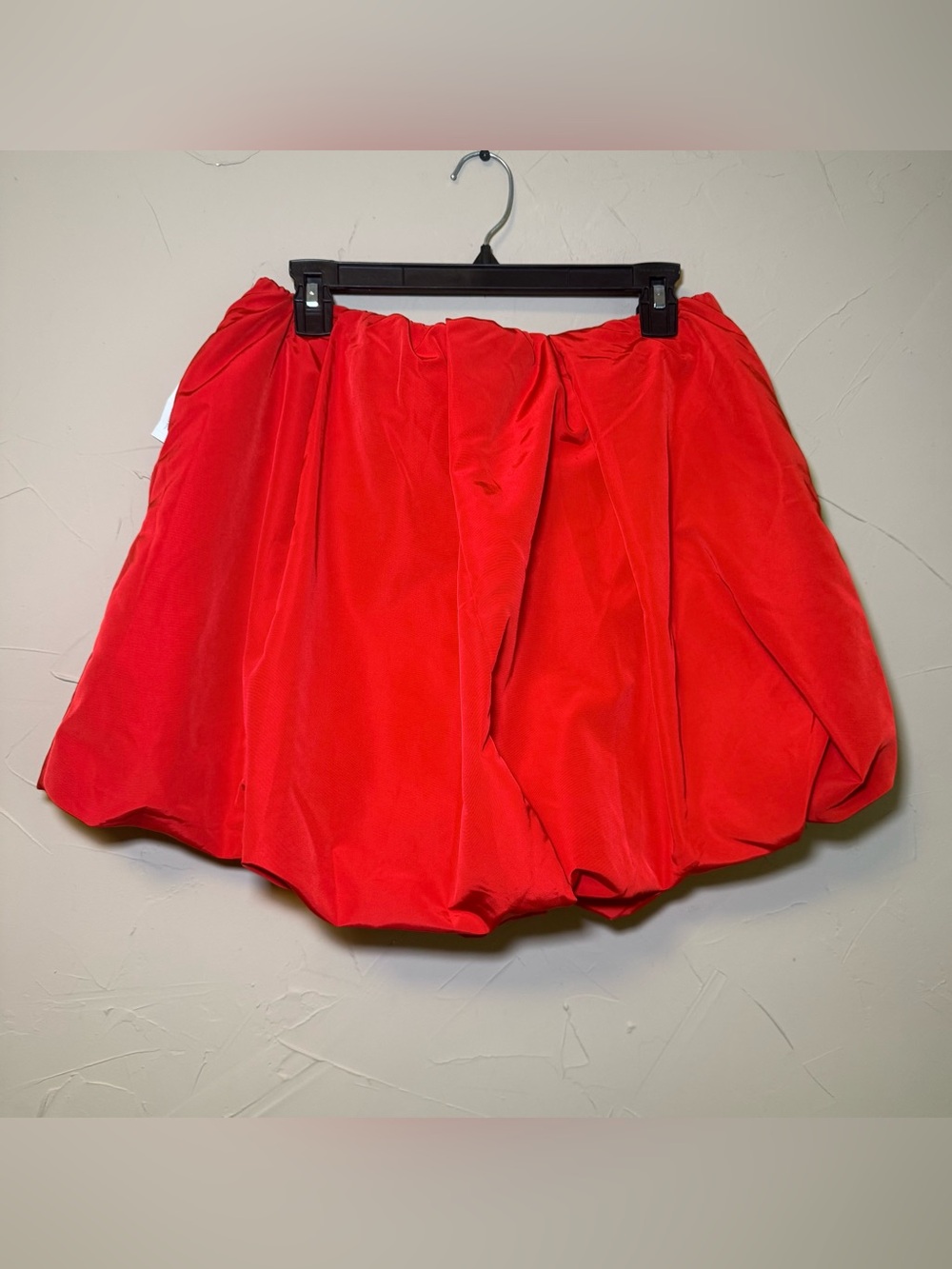 Old Navy Red Taffeta Bubble Mini Skirt L Balloon Hem Y2K Party Gameday Coquette - Picture 5 of 13